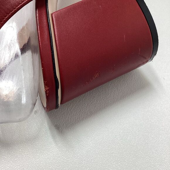 Gucci Red Leather GG Marmont Ankle Strap Sandals Size EU 38 - Picture 7 of 16